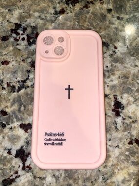 Pink Inspirational Cross Phone Case - Compatible Cell Phone Accessory